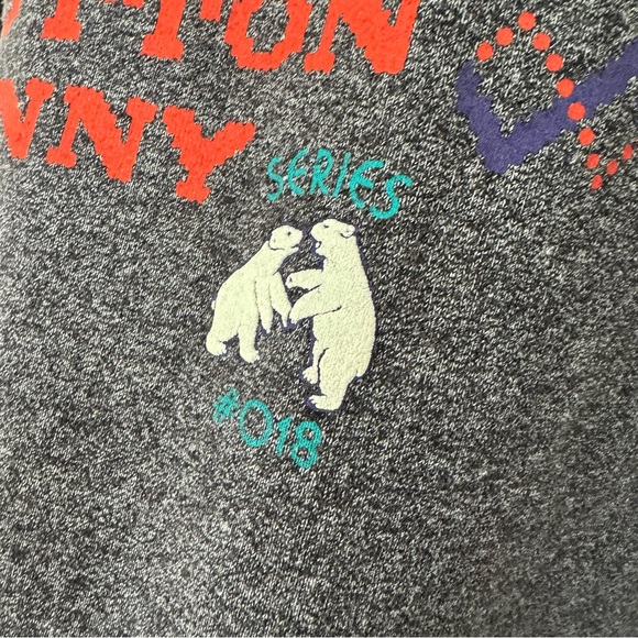 Vintage Cotton Ginny Turtleneck Sweatshirt Womens L Purple Grey Polar Bear VGUC - Picture 4 of 10